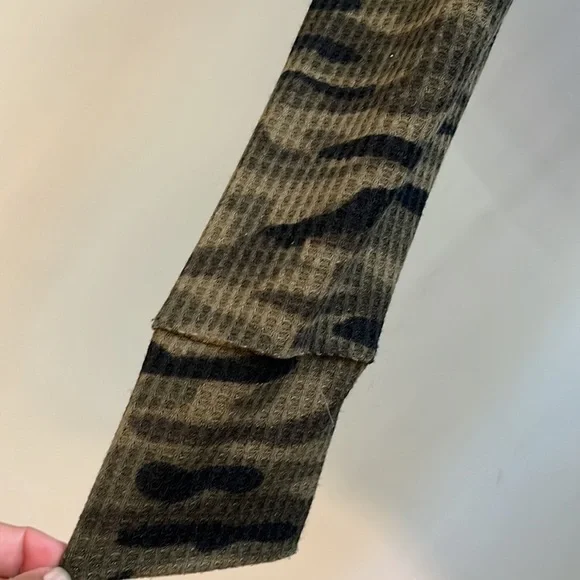 Retrology Womens Camouflage Long Sleeve Hoodie Soft Knit Cardigan Shrug XL. - Picture 5 of 9